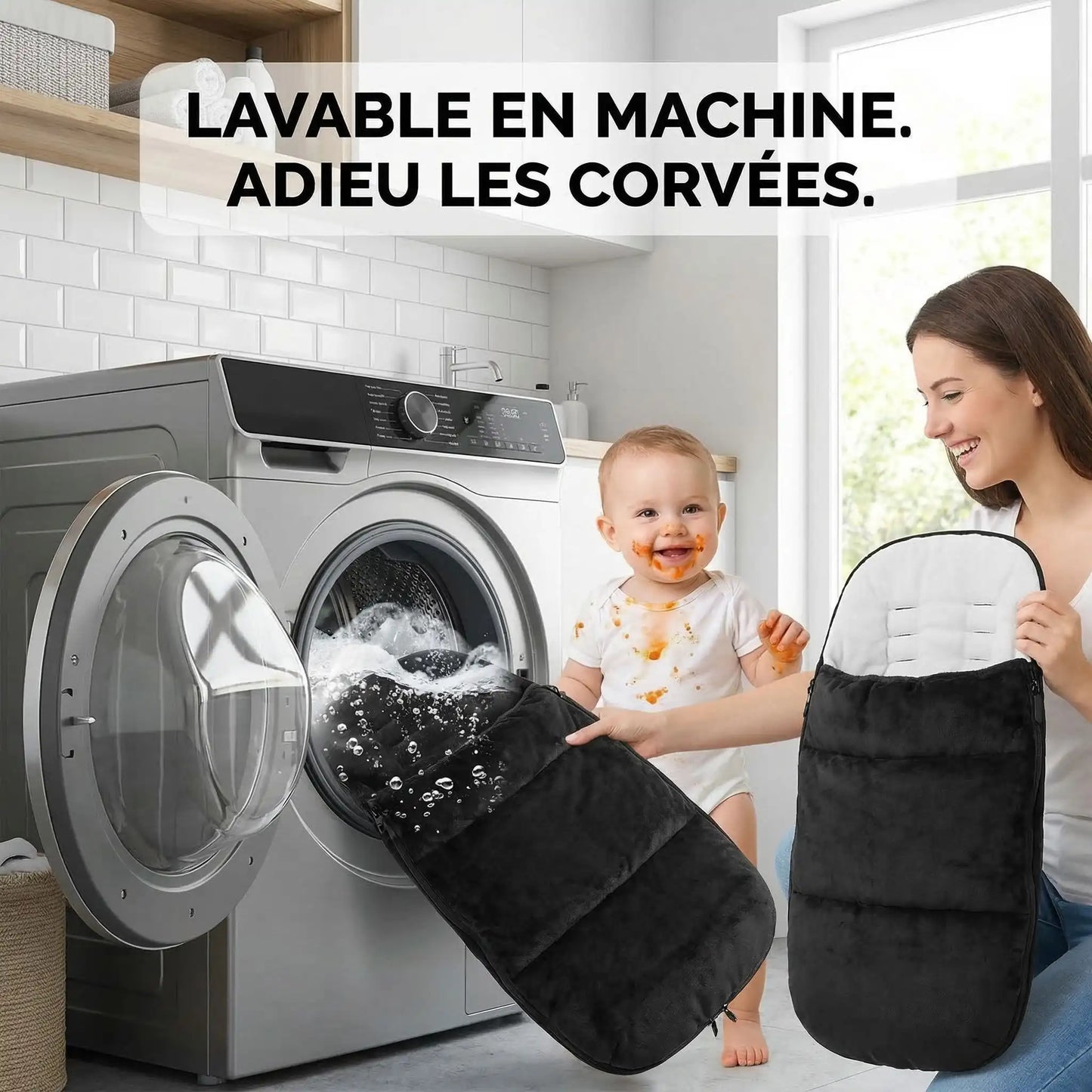 Cancelière poussette lavable