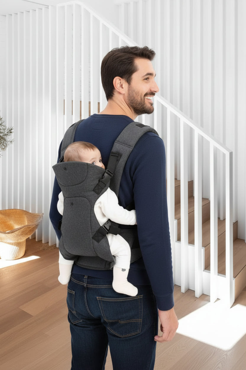Porte bebe physiologiques Porte sur le dos d'un papa