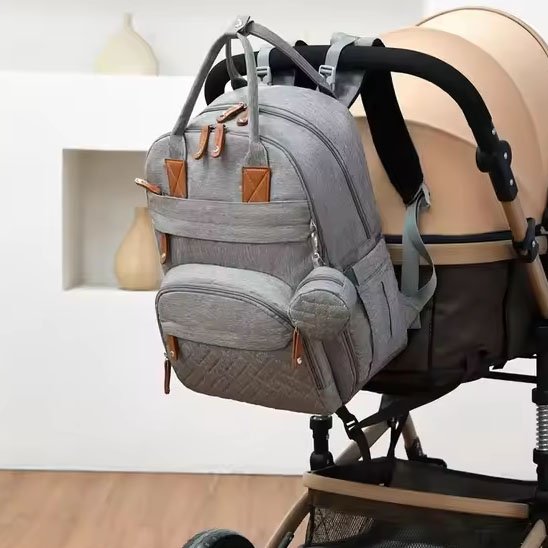 Sac à langer à dos croché au poussette