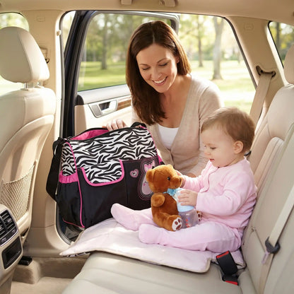 Sac a langer bebe girafe rose