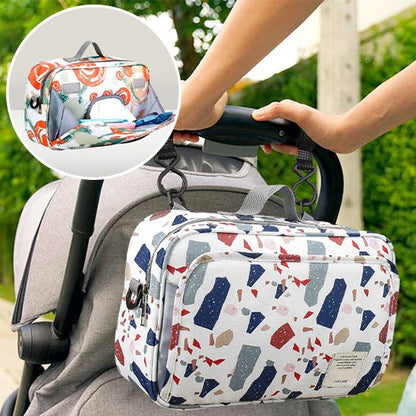 Sac a langer croché sur poussette