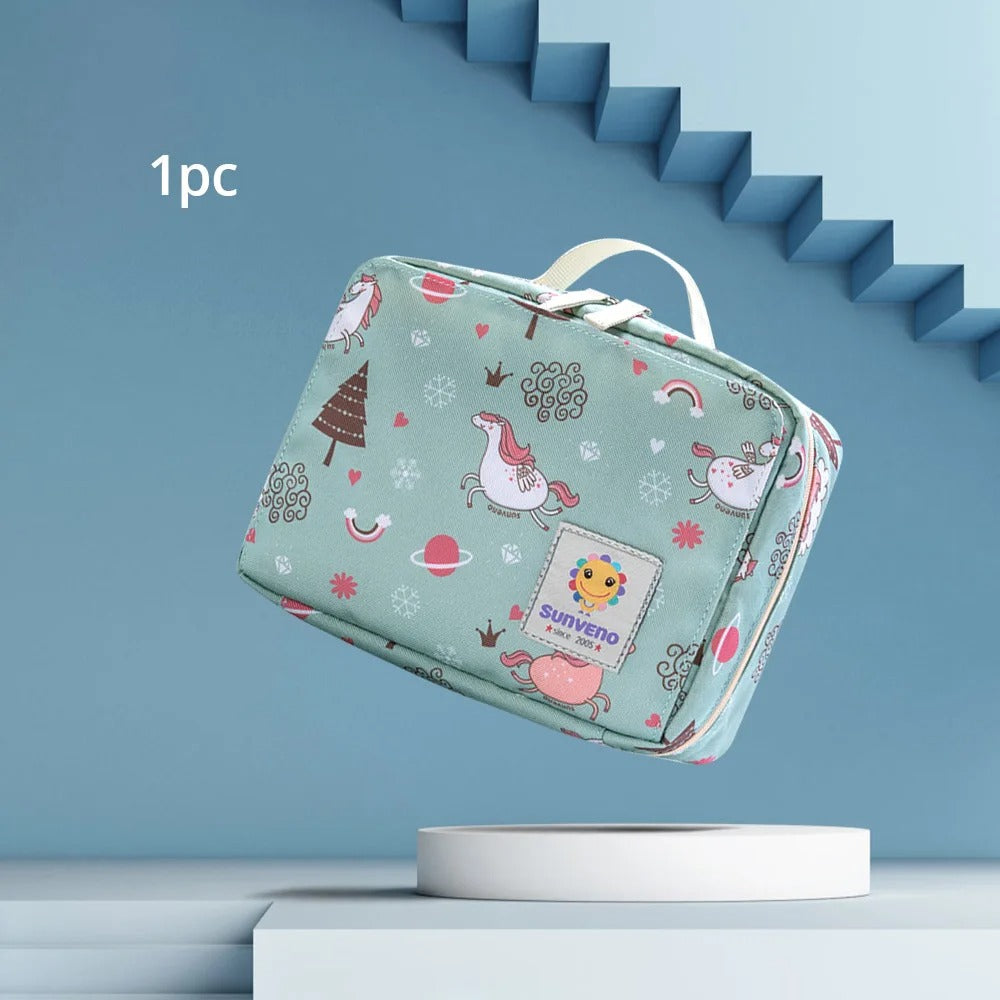 Sac à langer vert motif animalier