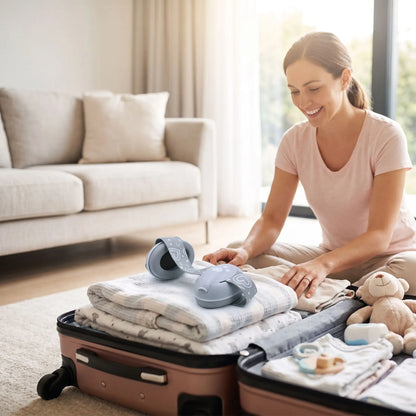 casque anti bruit bébé dans la valise de maman