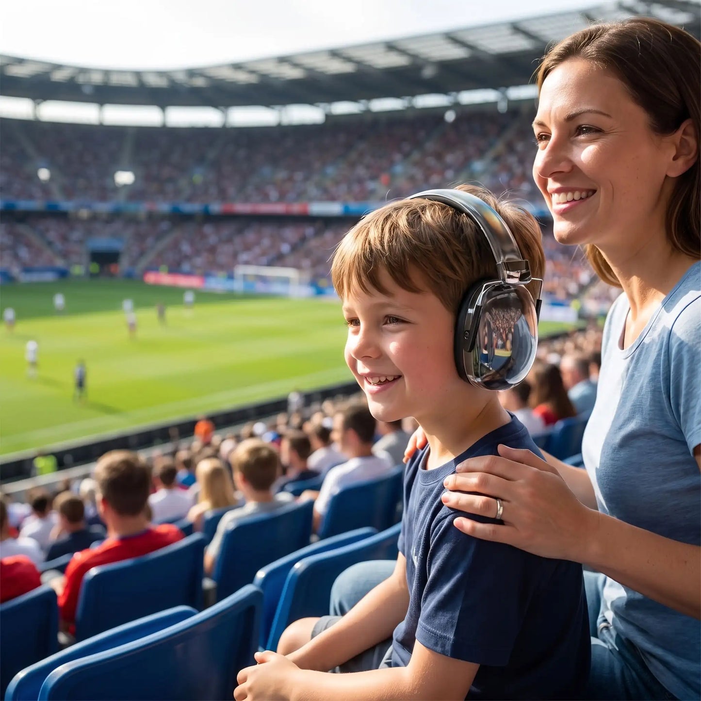 casque anti bruit enfant au stade 