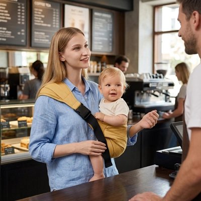 Porte bebe maman en rencontre 