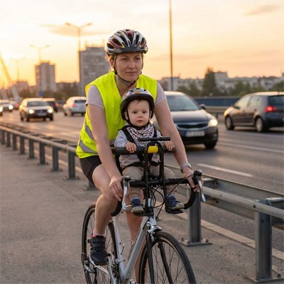 Porte bebe velo en route