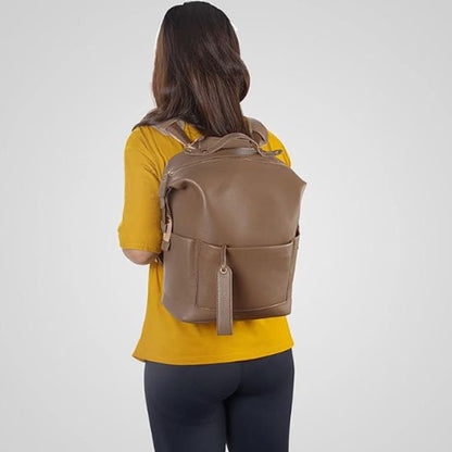 sac à dos à langer marron