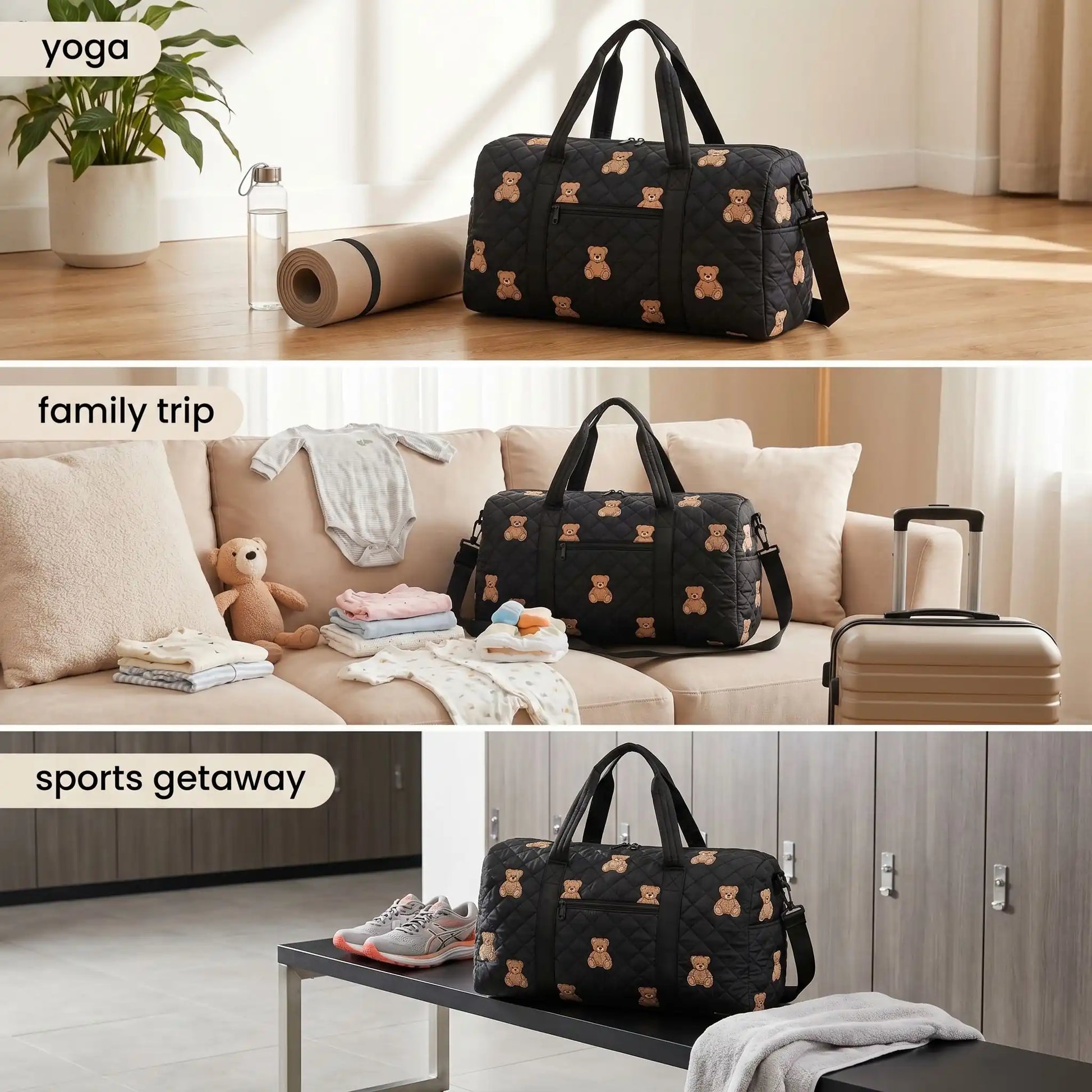 sac a langer noir multifonction sport famille yoga