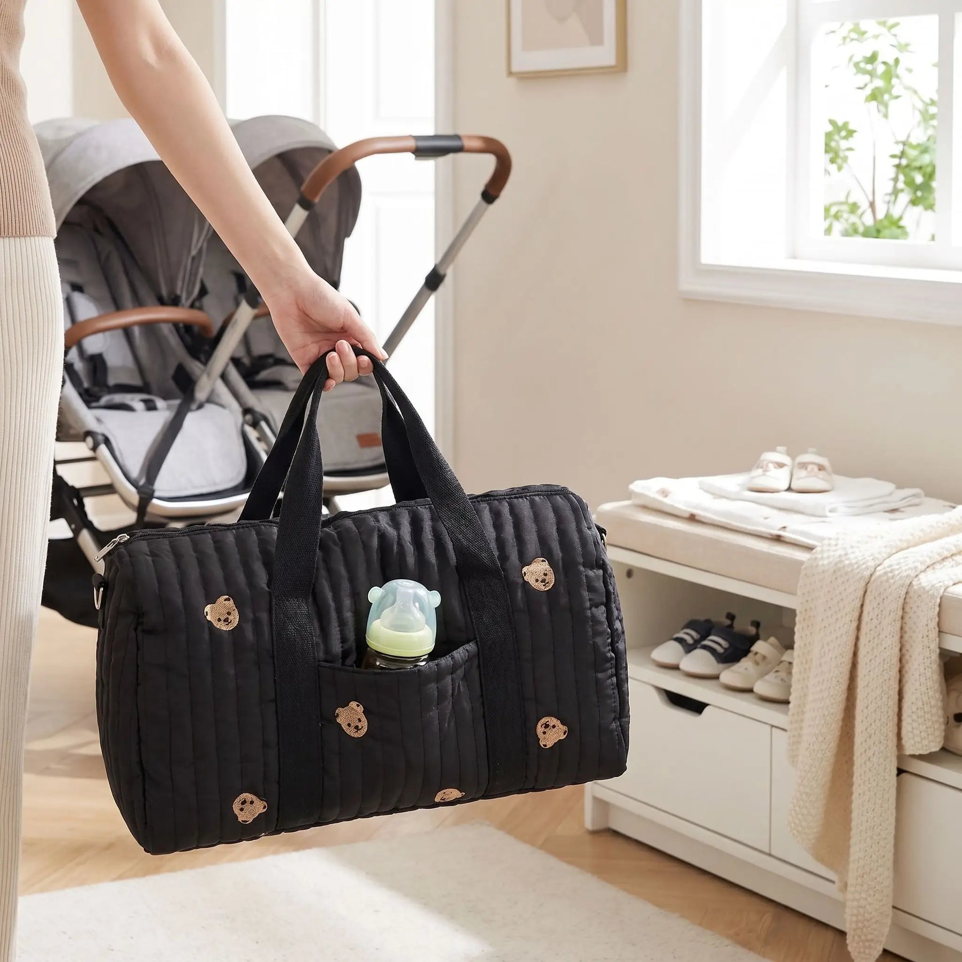 sac a langer noir pratique sorti jumeaux